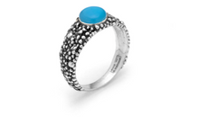 Load image into Gallery viewer, Anello Perlage Agata Azzurra