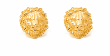 Carica l'immagine nel visualizzatore di Gallery, Orecchini Teste Di Leone Dorati