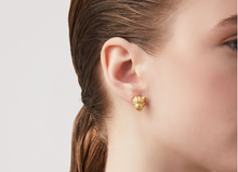 Carica l'immagine nel visualizzatore di Gallery, Orecchini Teste Di Leopardo Dorati