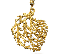 Load image into Gallery viewer, Pendente Coral dorato con cristalli Swarovski
