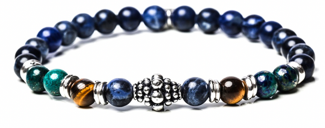 Bracciale Uomo Stone Music sodalite e componenti in argento