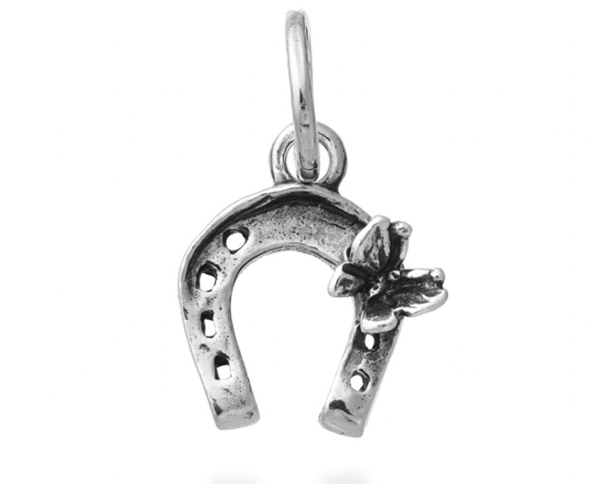 Charm ferro di cavallo farfalla