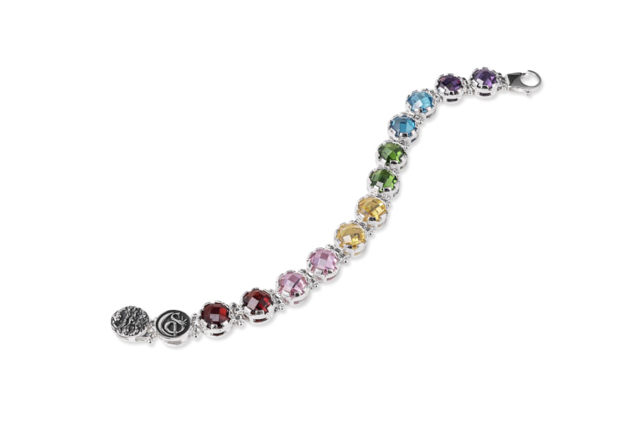 Bracciale tennis arcobaleno