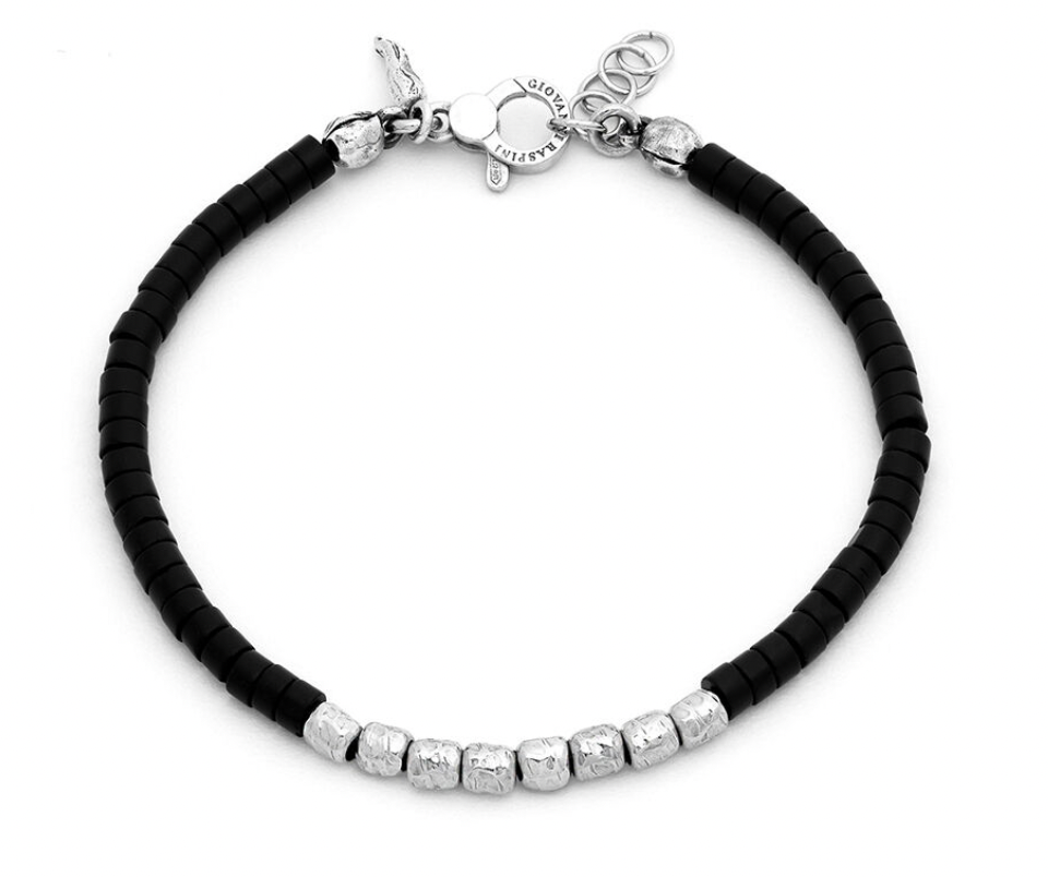 Bracciale Granelli E Agata Nera