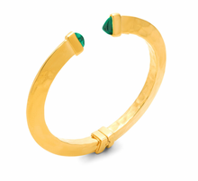 Load image into Gallery viewer, Bangle Green Blade Piccolo Dorato
