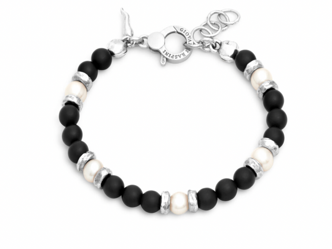 Bracciale Tango Grafite E Perle