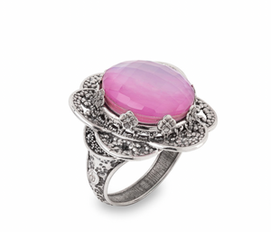 ANELLO NINFEA APERTA ROSA