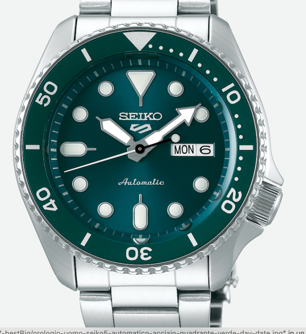 OROLOGIO SEIKO 5 SPORTS VERT ACIER