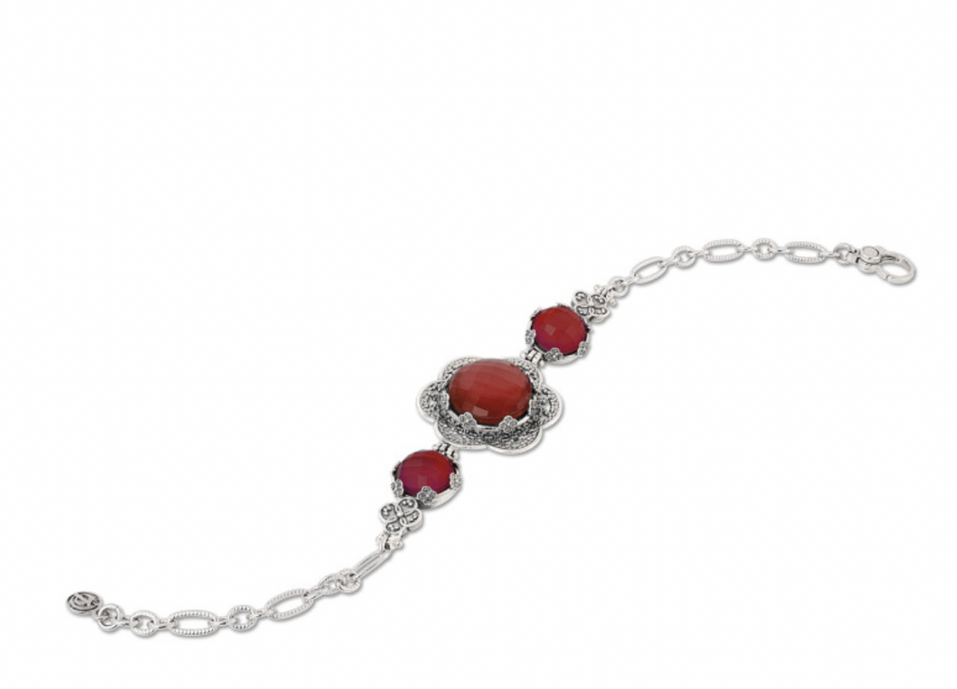 BRACCIALE NINFEA APERTA ROSSO