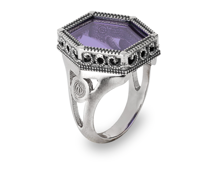 Anello Mattonelle viola