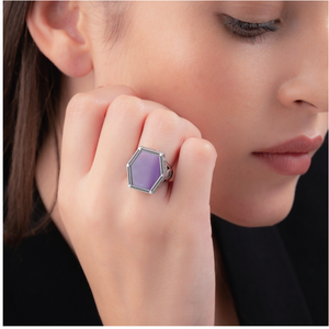 Anello Mattonelle viola