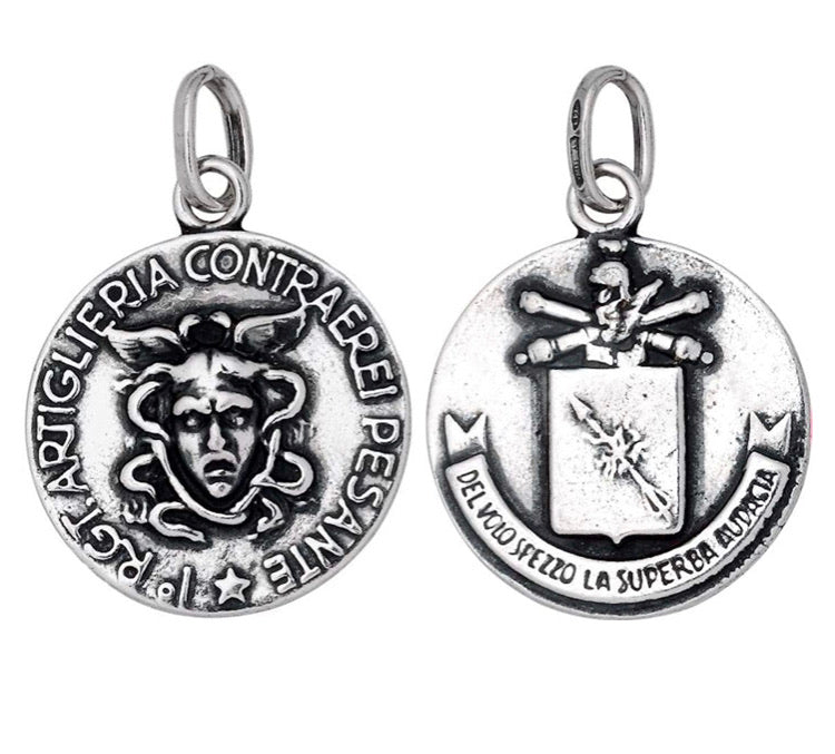 Charm medaglia Medusa contraerea